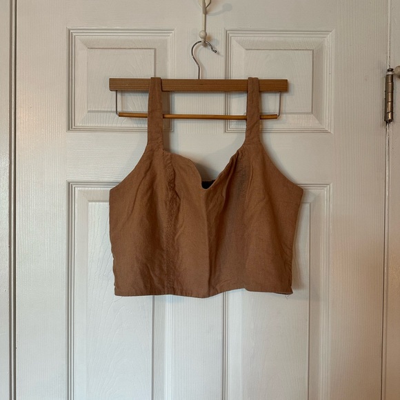 Abercrombie Tan Linen-Blend Set - Picture 4 of 7